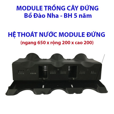 08 Chậu trồng rau thông minh Không thay đất Vertical (Màu Xanh) có tưới nhỏ giọt và bón phân Bán tự động nhập khẩu Bồ Đào Nha ( dành khu vực Không có vòi cấp)