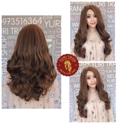 Tóc giả mái xéo cao cấp- tặng lứoi- hình thật