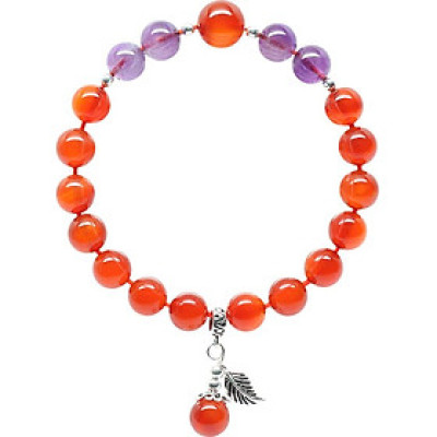 Vòng Mã Não Đỏ Mix Thạch Anh Tím Ngọc Quý Gemstones VT83