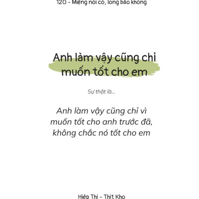 Miệng Nói Có, Lòng Bảo Không