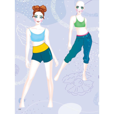 Sách - Bóc Dán Hình Sticker Trong Suốt & Tô Màu Búp Bê - Nhà Thiết Kế Thời Trang - Combo 6 Cuốn - Việt Thư