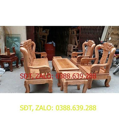 Bộ bàn ghế giả cổ minh quốc voi gỗ sồi nga