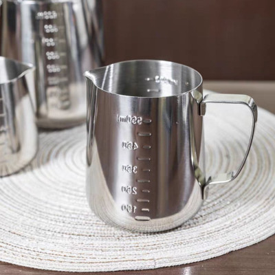 ✅ BỘ 2 CA ĐÁNH SỮA INOX 304 - CÓ QUAI CẦM & VẠCH CHIA ĐỊNH LƯỢNG (350ML) ✅