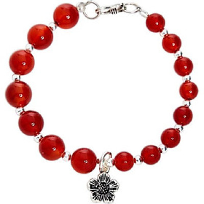 Vòng Tay Đá Mã Não Đỏ Mix Charm Ngọc Quý Gemstones VT37