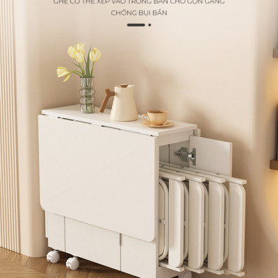 Bàn ăn thông minh 4 ghế gấp gọn tiết kiệm diện tích thương hiệu IGA