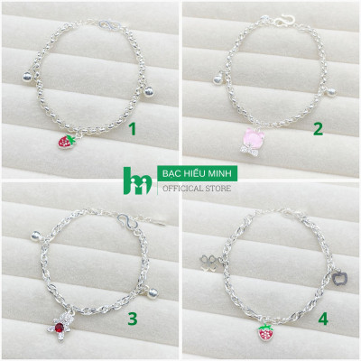 Lắc tay Cho Bé Bạc Ta Nguyên Chất S99 Chính Hãng Bạc Hiểu Minh LTE566