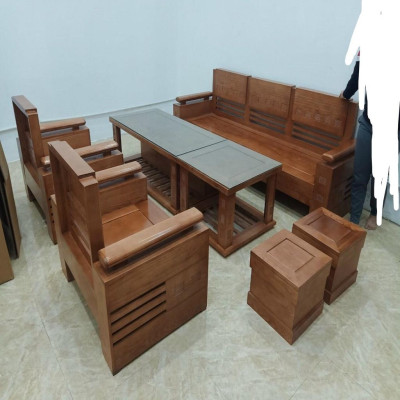 Bộ Bàn Ghế Sofa Đối Trứng Gỗ Sồi Nga