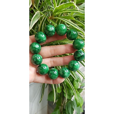 ️Vòng Tay Nam Đá Cẩm Thạch Xanh lá Size lớn hạt 18mm bóng đẹp hợp Các Anh Mệnh Mộc mệnh Hỏa đeo là một món trang sức tuyệt vời cho các quý ông ạ