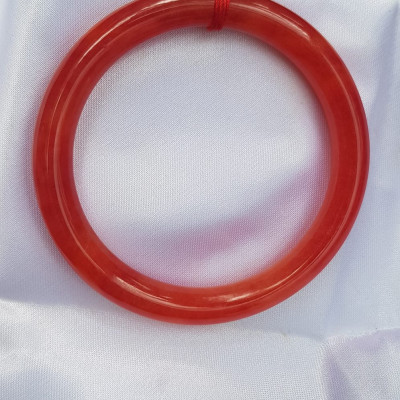 Vòng tay nữ đá Cẩm Thạch Đỏ Đẹp 53mm x cọng 7mm Nữ mệnh hỏa mệnh thổ 52kg - 58kg Hợp mệnh hợp công việc may mắn tốt đeo đẹp tay ạ