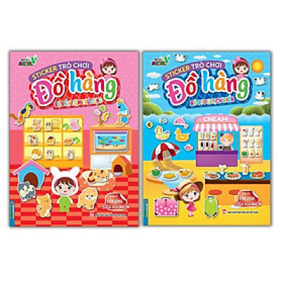 Sách - Sticker Trò Chơi Đồ Hàng - Bé Đi Du Lịch Biển + Bé Đến Tiệm Thú Cưng - Combo 2 Cuốn - Minh Thắng