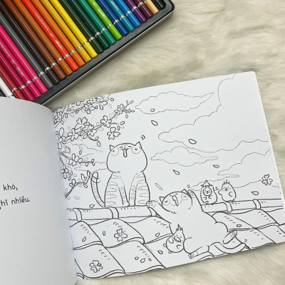 Sách Tô Màu - Qua Lăng Kính Của Một Chú Mèo - AZ Việt Nam
