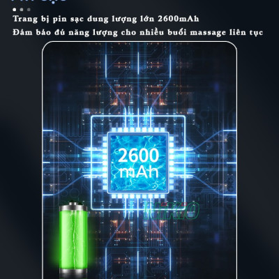 Gối Massage Hồng Ngoại, Mát Xa Cổ Vai Gáy Nikio NK-135DC - Xoa Bóp Chuyên Sâu, Hỗ Trợ Cải Thiện Đau Mỏi Nhanh, Pin Sạc Tiện Lợi