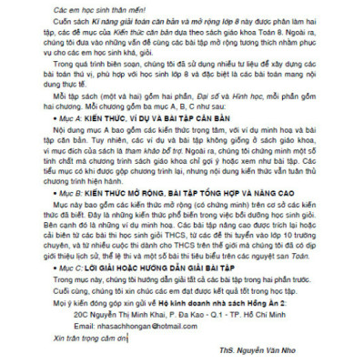 Sách - Combo Kĩ Năng Giải Toán Căn Bản Và Mở Rộng Lớp 8 Tập 1 + 2 (Dùng Chung Cho Các Bộ SGK Hiện Hành)