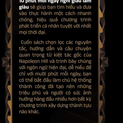 Sách - Think And Grow Rich - 10 Phút Mỗi Ngày Nghĩ Giàu Làm Giàu - Bìa Cứng