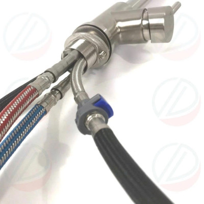 Vòi Bếp Vòi Rửa Chén Bát Inox Nóng Lạnh Đầu Dây Rút Xoay 360 - Chất liệu inox hoặc inox phủ nano đen