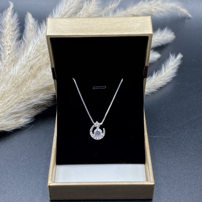 Dây Chuyền Bạc 925 Trăng Sao Siêu Sáng Chính Hãng Bạc Hiểu Minh DMD511