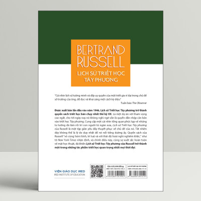(Bìa cứng) LỊCH SỬ TRIẾT HỌC TÂY PHƯƠNG (History of Western Philosophy) - Bertrand Russell - Mai Sơn dịch 