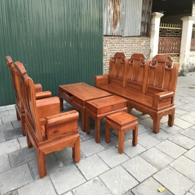 Bộ Bàn Ghế Âu Á Gỗ Gõ Đỏ