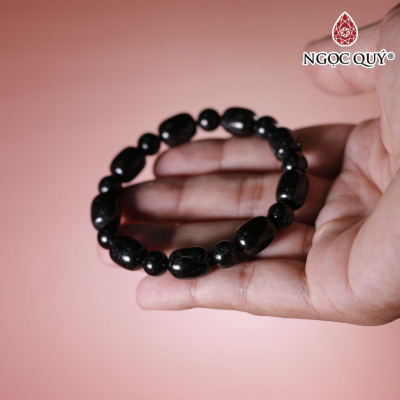 Vòng tay đá thạch anh tóc đen nhiều tóc mệnh thủy, mộc - Ngọc Quý
