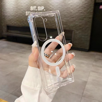 Ốp Lưng Trong Suốt Hỗ Trợ Sạc Từ Tính Cho Samsung Galaxy Z Fold 6 / Z Flip 6 - Chống Ố Vàng, Hàng Nhập Khẩu