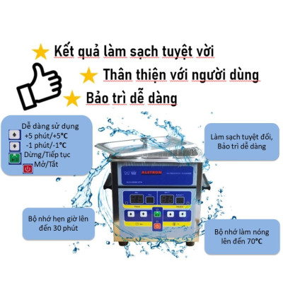 Máy Rửa Sóng Siêu Âm Thương Hiệu ALSTRON Singapore - Ultrasonic Cleaner 
