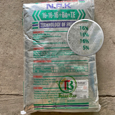 Phân bón NPK 16-16-16 Bo+TE CCV bao 25kg