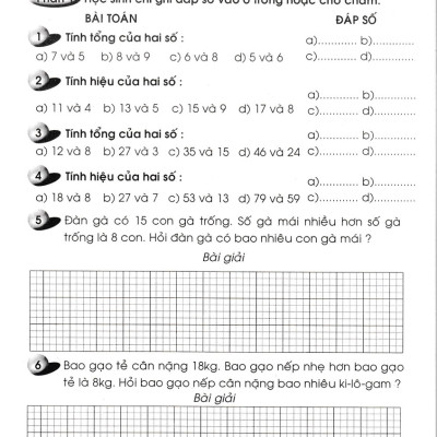 Vở Ôn Tập Hè Toán - Tiếng Việt Lớp 2 (Biên Soạn Theo Chương Trình Mới) 