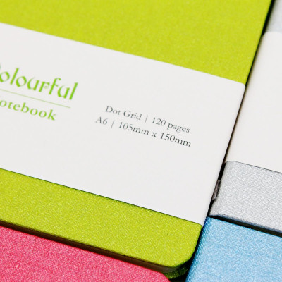 Sổ Colourful Notebook A6 - Dòng Kẻ Chấm - 120 Trang 100gsm - The Sun - Màu Bạc