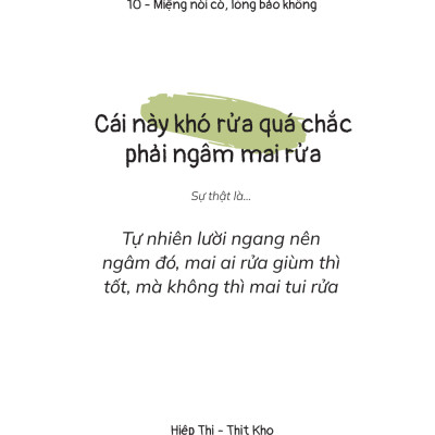 Miệng Nói Có, Lòng Bảo Không