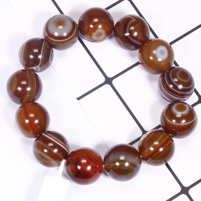 Vòng tay đá mã não mắt rồng nâu mệnh thổ, kim - Ngọc Quý Gemstones