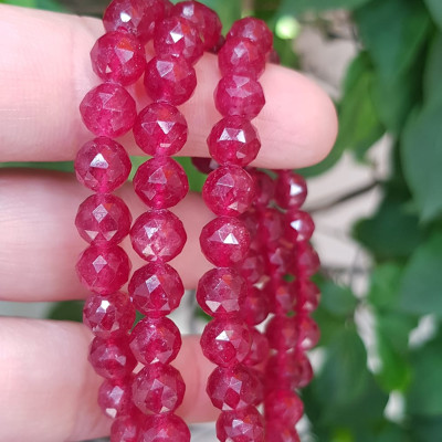 Vòng tay phong thuỷ may mắn mới đá Thạch anh dâu hồng điều đậm giác ánh sáng đẹp quấn tay kiểu 3 vòng Size hạt 7mm Vòng thạch anh dâu giác tự nhiên đậm màu điều rất đẹp Vòng chuẩn hợp nữ mệnh hoả mệnh thổ quà tặng phụ nữ quý chị đeo may mắn đẹp ạ