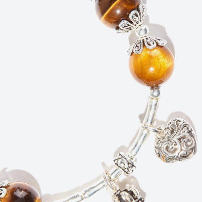 Vòng tay đá thiên nhiên phối hồ ly size hạt 10mm - ngọc Quý Gemstones