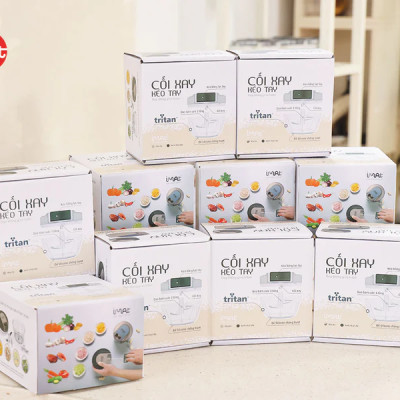 Cối xay tỏi ớt gia vị kéo tay iMat. Cối bằng nhựa Tritan trong suốt an toàn, lưỡi xay 3 tầng sắc bén Chưa có đánh giá