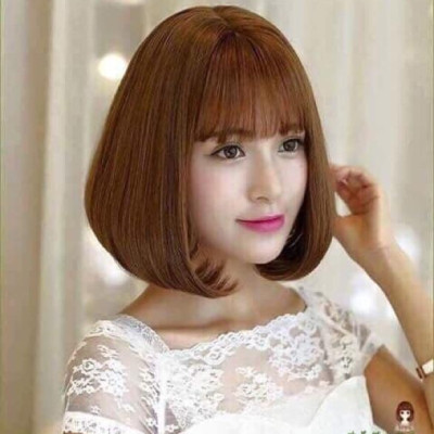  Tóc giả️️ nguyên đầu cúp víc ngắn cao cấp - Tặng lưới chùm tóc
