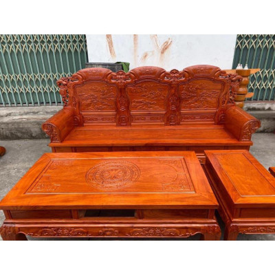 Bộ Bàn Ghế Khổng Minh Gia Cát Lượng Gỗ Hương Đá