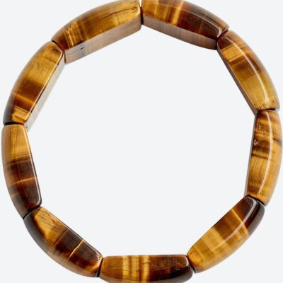 Vòng tay đá mắt hổ bản hẹ vàng nâu Ngọc QUý Gemstones