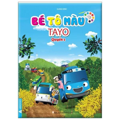 Sách - Bé Tô Màu - Chủ Đề Tayo - Bộ 4 Cuốn