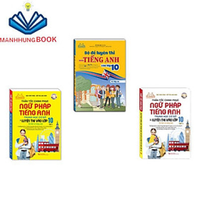 Sách - Combo 3c Bộ đề luyện thi môn tiếng anh & Thần tốc chinh phục ngữ pháp tiếng anh thcs