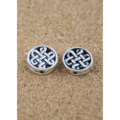 Combo 2 cái charm bạc xỏ ngang hình tròn - Ngọc Quý Gemstones