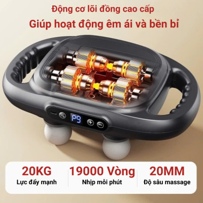 Máy Massage Toàn Thân Cầm Tay 12 Đầu, Máy Mát Xa Đấm Lưng 12 Đầu GDV - Hàng Chính Hãng