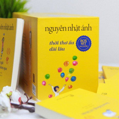Boxset Thời Thơ Ấu Dài Lâu 24 Cuốn - Nguyễn Nhật Ánh (Phiên Bản Vàng Ấm Áp)