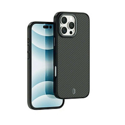 Ốp Lưng cho iPhone 16 Pro Max hiệu WI WU Kevlar Siêu Nhẹ Chống Sốc Theo Tiêu Chuẩn Quân Đội, Chống Bám Vân Viền Camera Kim Loại - Hàng chính hãng