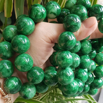 ️Vòng Tay Nam Đá Cẩm Thạch Xanh lá Size lớn hạt 18mm bóng đẹp hợp Các Anh Mệnh Mộc mệnh Hỏa đeo là một món trang sức tuyệt vời cho các quý ông ạ