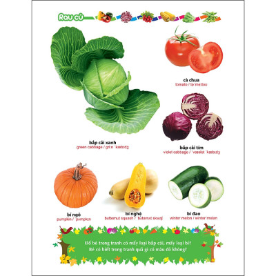 Từ Điển Tranh Về Các Con Vật/ Rau- Củ-Quả-Hoa