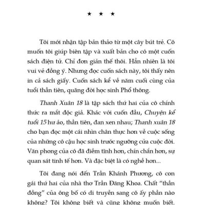 Sách - Thanh Xuân 18 - Trần Khánh Phương