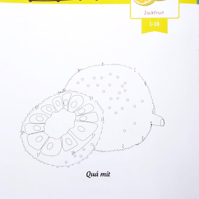 Dot To Dot Coloring Book - Nối Số & Tô Màu - Rau, Củ, Quả