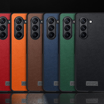 Ốp lưng da cho Samsung Galaxy Z Fold 6 (Fold 6) hiệu SULADA viền mềm chống sốc cao cấp - Hàng chính hãng.