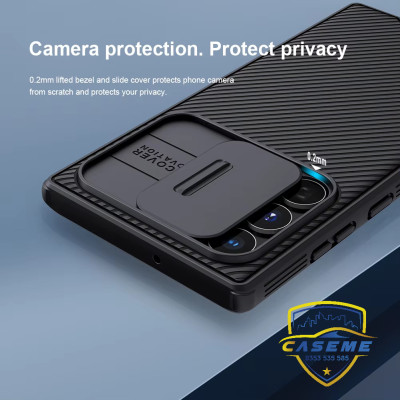 Ốp lưng dành cho Samsung S24 Ultra, Samsung S24 Plus, Samsung S24 hiệu Nillkin Camshiend Pro Case bảo vệ camera, chống vân tay, chống trơn, chống sốc cao cấp - Hàng chính hãng.