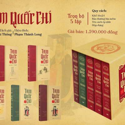 (Boxset bìa mềm 5 tập) TAM QUỐC CHÍ - Trần Thọ - Bùi Thông dịch - Phạm Thành Long hiệu đính - (bìa mềm)