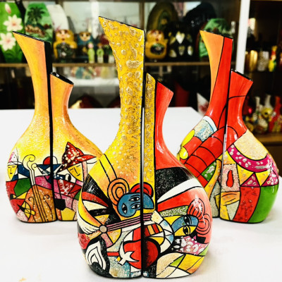 BÌnh hoa sơn mài - Bình đôi tình yêu sơn mài size 24x14 cm - Ý Nghĩa, Lạ mắt